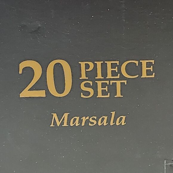 Bombay 20 Pc Set MARSALA Fine Stainless Steel Utensils Flatware Black NEW - Picture 3 of 10